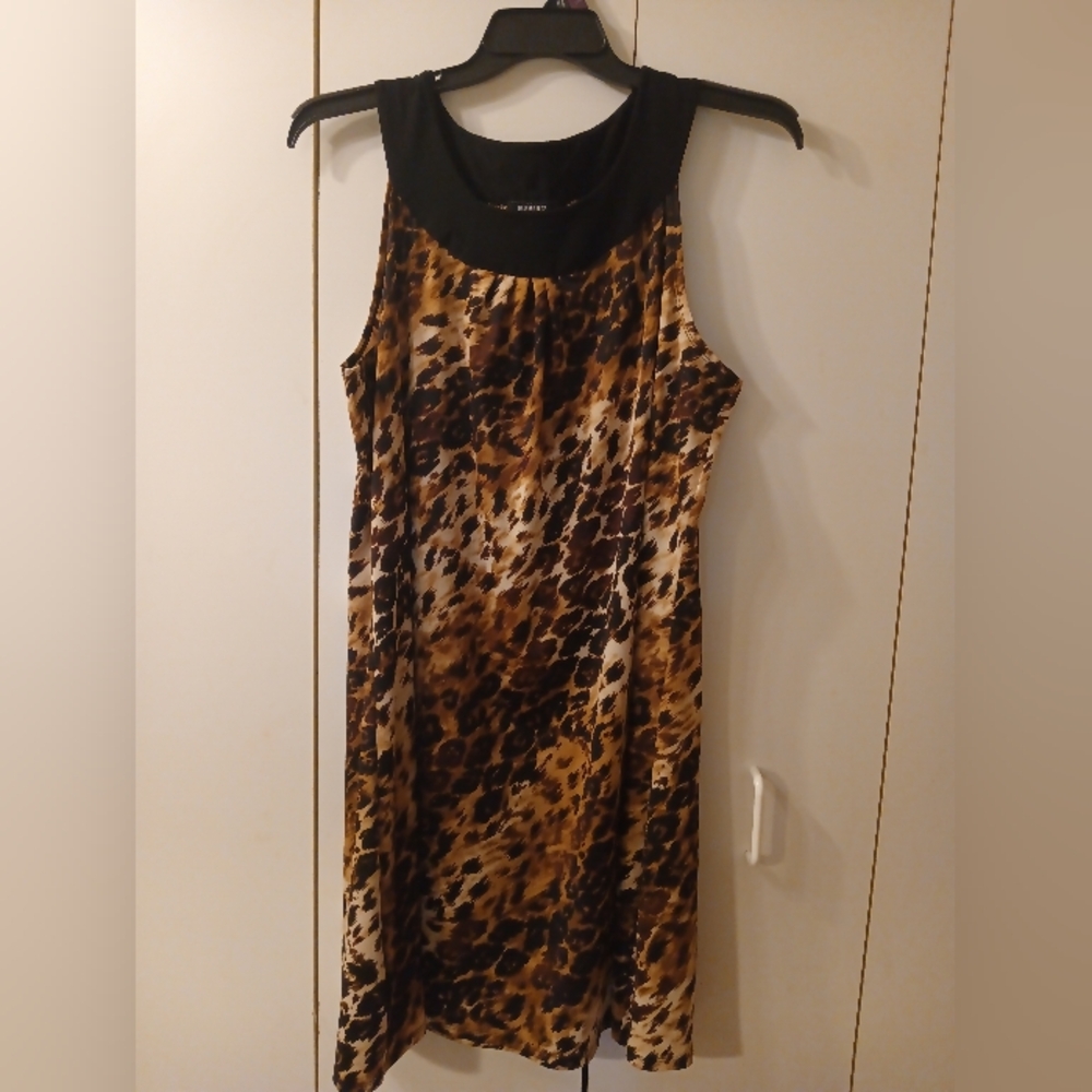 Elementz Animal Print Midi Dress - Black and Brown Excellent Condition! So Cute!